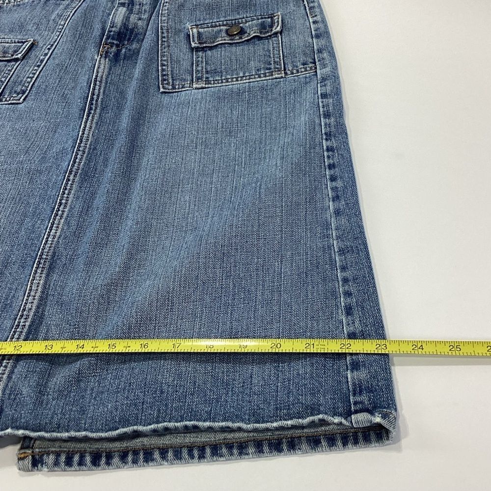 GAP Jean Skirt Utility Denim A-Line Skirt with Pocket Details Size 8 - Picture 9 of 9
